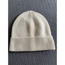 GAP Kids Ribbed Knit Beanie Hat Soft Warm Winter Hat Cream