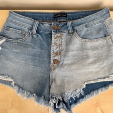 Sincerely Jules Jean Denim Shorts button-fly high rise five pocket size  