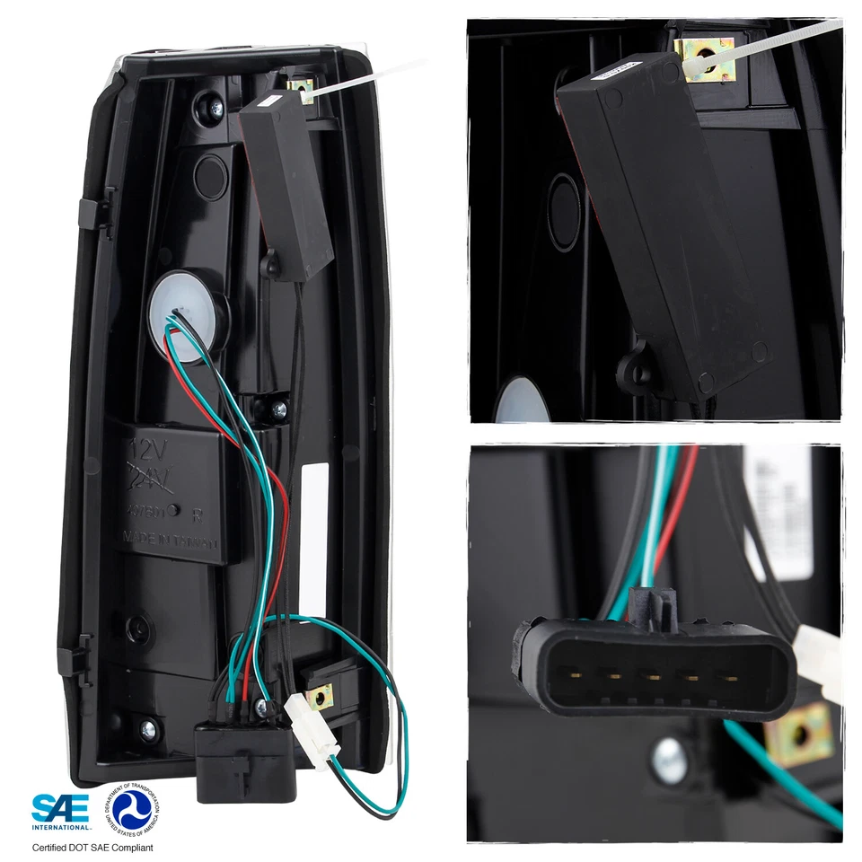 Luces traseras LED negras para Chevy/GMC C1500/K1500 Surburban/Tahoe Yukon Blazer Foto 3 de 4