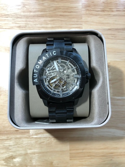 privateer sport mechanical black stainless steel watch