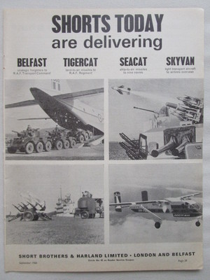 9/1966 PUB SHORT BELFAST RAF TRANSPORT ALVIS TIGERCAT SEACAT MISSILES SKYVAN AD