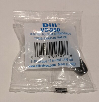 Dill VS-950 TPMS Rubber Snap In Valve Stem for Schrader Sensors Parallel Key