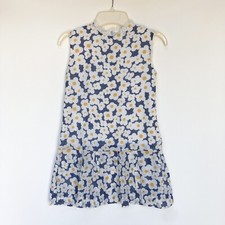 Vtg Montgomery Ward Sleeveless Daisy Floral Dress Girls Size S Hippie Boho Chic
