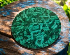 18" Malachite Stone Coffee Table Top Random Gemstone Modern Living Room Decors