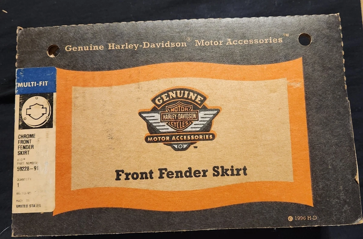 OEM NOS Harley-Davidson Chrome Front Fender Skirt 59228-91 | eBay 