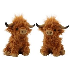 27cm Simulation Highland Cow Plush Toy Soft Stuffed Animal Toy Highland Kid Gift