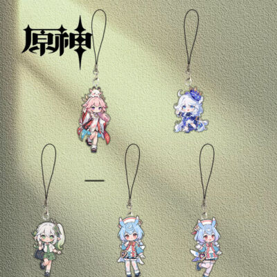 Pendant Genshin Impact Acrylic Bag Cell Phone Chain Cartoon Widget Mobile Chain