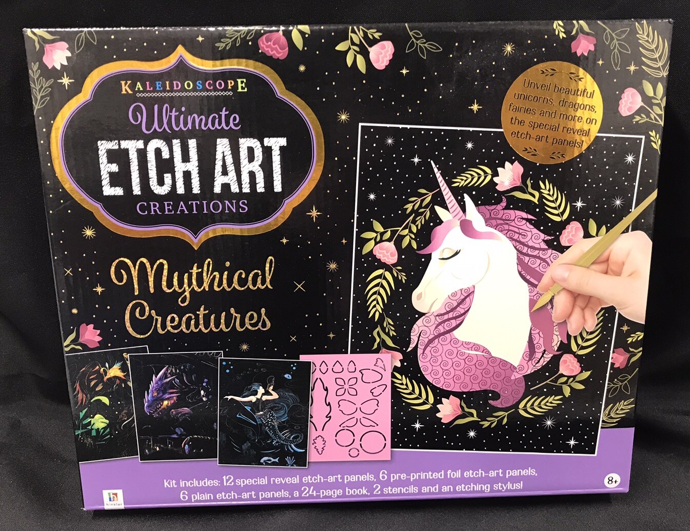 Kaleidoscope Etch Art Creations Mythical Creatures w/12 etchart panels