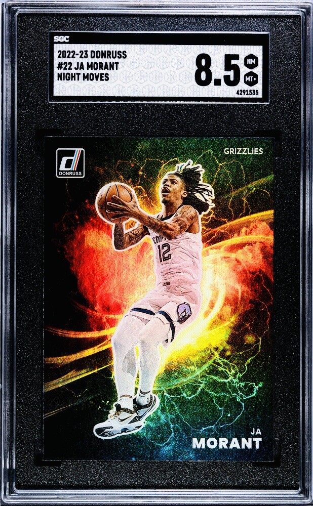 JA MORANT 2022 Donruss Night Moves SSP RARE CASE HIT SCG 8.5 POP 1 