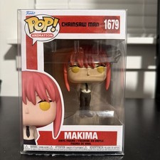 FUNKO POP ANIMATION 1679 MAKIMA VINYL FIGURE CHAINSAW MAN ANIME W/ PROTECTOR