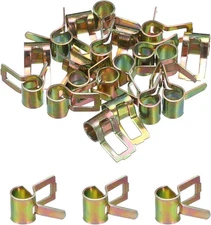 MECCANIXITY ID 5mm 3/16inch Fuel Line Hose Clips, Pipe 3/16 Inch, Rose Gold 