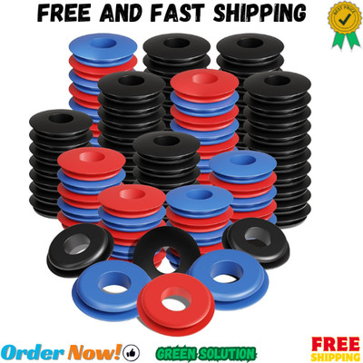 100pcs Glad Hand Seals Truck Rubber Gladhand Gaskets60 Black + 20 Red + 20 Blue