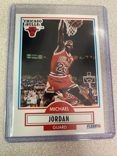 1990-91 Fleer - Michael Jordan #26 No Black Line Above Biographical Information
