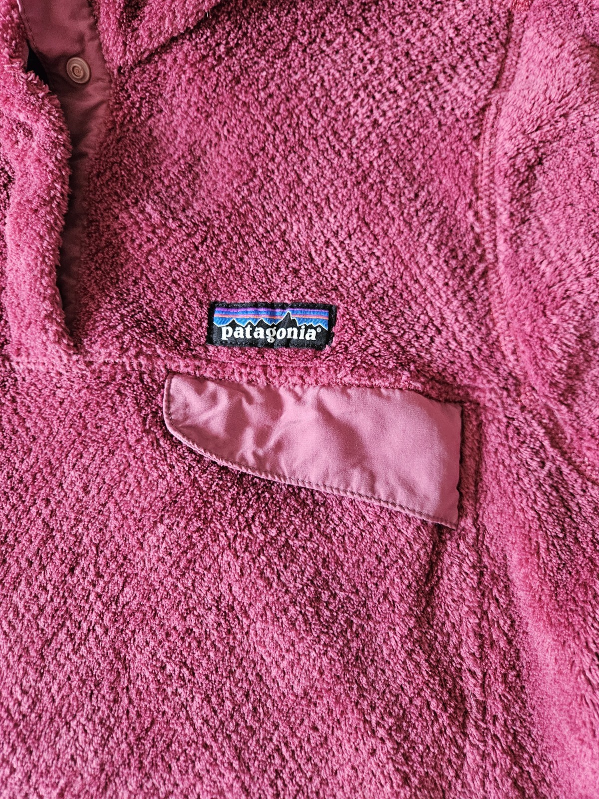Patagonia Snap-T Sweater Womens Medium Pink Pullover Fleece Pockets Hiking  thumbnail 2
