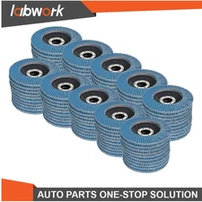 Labwork 100Pcs 4-1/2" × 7/8" 40 Grit Premium Zirconia Flap Disc Sanding Grinding