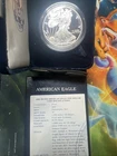 2000 P Proof $1 American Silver Eagle Box, OGP & COA.