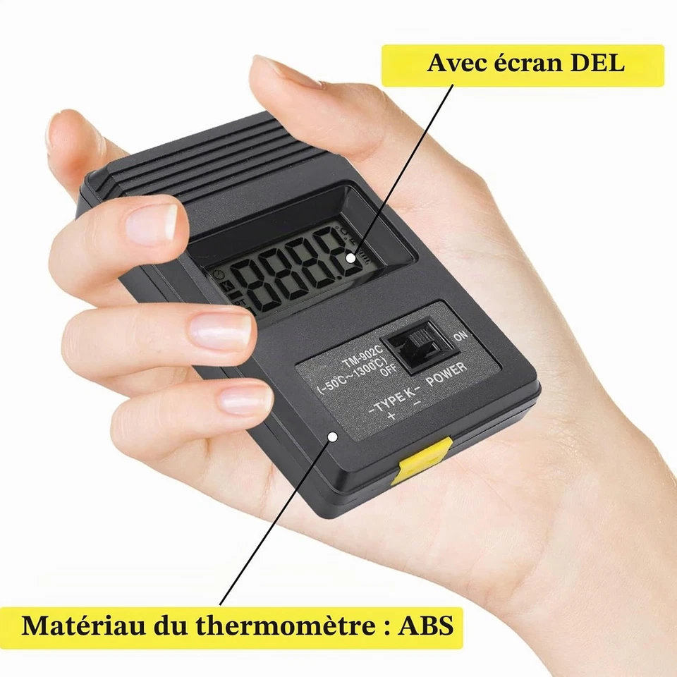 Thermomètre numérique LCD sonde température type K haute précision portable - Photo 4/4