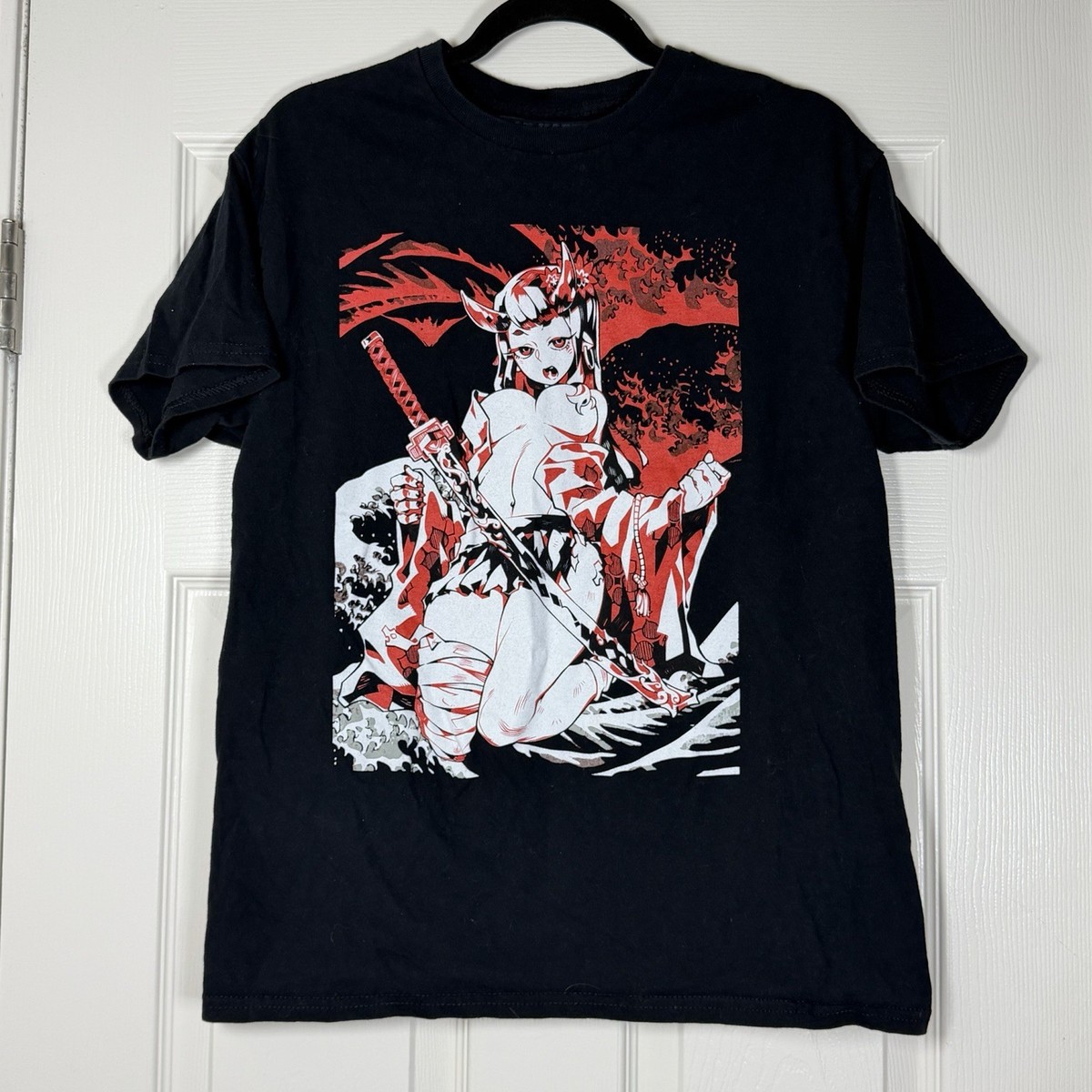 Bad Habits Men's Anime Katana Demon 100% Cotton Tee Samurai Oni