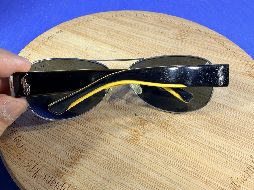 Gafas de sol vintage Polo Ralph Lauren 3049 9001/87 negro amarillo Foto 2 de 4