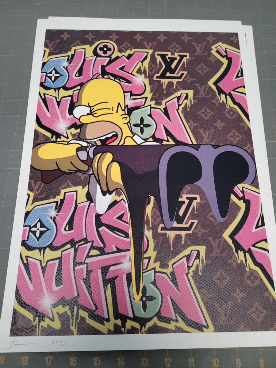 death nyc シンプソンズ DEATH NYC ltd ed signed art print 45x32cm Homer Simpson Simpsons