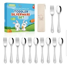 New Stainless Steel KIDS CUTLERY Fork And SPOONS Set of 12