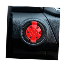 Car Push Start Button Cover, Tyre Shape Press Anti-Scratch Vehicles Start Red