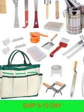 BeeCastle Beekeeping Supplies 22PCS Beekeeping Tools Kit with Organizer Tote, Be