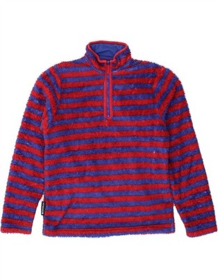 Mountain Warehouse Mädchen Fleecepullover mit Reißverschluss am Ausschnitt 13-14 Jahre rot gestreift AY11