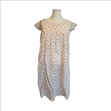 Vtg Kickaway cotton night day house gown grannycore cottagecore traditional 2 XL