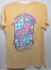 Simply Southern Womens Do What Makes You Oh So Happy Elephant Large Tshirt 