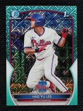 2023 Bowman Chrome Prospects Mega Box Aqua Mojo Refractor Hao-Yu Lee Hao Yu 1k9t
