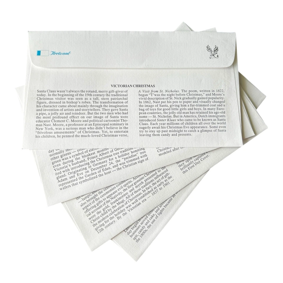 FDC 1995 "Victorian Christmas 1995" First Day Issue Stamps - Lot Of 4 - Image 2 of 4