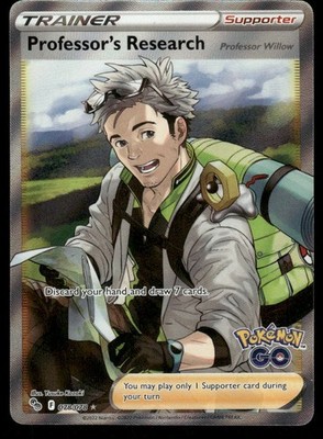 Pokemon Karten Professor's Research 078/078 Pokemon GO Ultra Rare NM *2