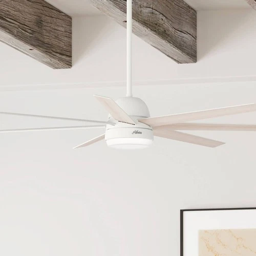 70" Hunter Phenomenon Matte White LED Smart Ceiling Fan - Picture 1 of 7