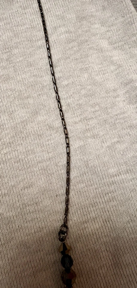 Collar de cristal Swarovski azul marino y dorado Foto 3 de 4