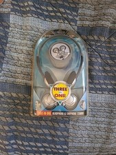 NEW Coby CV123 3-in-1 Headphones Earphones Combo Sealed Retail Pack