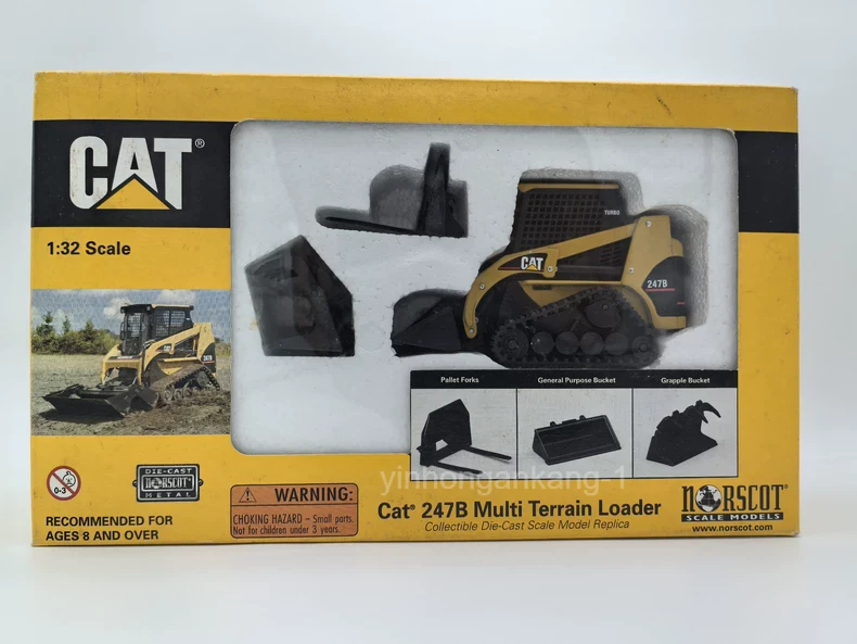 New 2005 Norscot 1/32 Diecast Cat Caterpillar 247B Multi Terrain Loader 3 Tools - Image 4 of 4