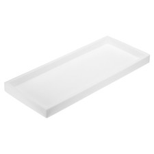Bathroom Vanity Tray, 11.8"x5" Silicone Soap Dispenser Trays, White