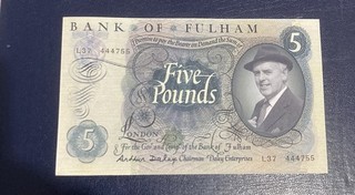 Neuheit Bank of Fulham 5 Pfund Schein L37444755 (35)