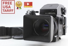 MINT w/ Grip  Zenza Bronica ETR S Film Camera AE II  EII 75mm f2.8 Lens JAPAN
