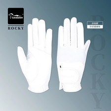 Adult Equestrian Gloves White Color for Competition Anti-Slip When Handle the Re