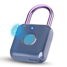 Pothunder Fingerprint Padlock, Smart Padlock, Locker Lock, Biometric Metal Ke...