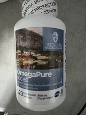 Arctic Oils OmegaPure 900 EC - Fish Oil Soft Gels, 120 Count EXP 12/2025