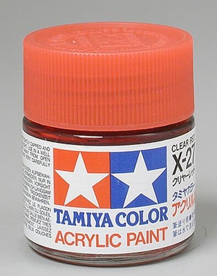 Tamiya Acrylic X-27 Clear Red 3/4 oz Paint Jar 81027
