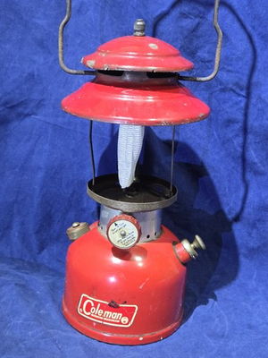#ad Vintage Coleman 200A Red Single Mantle Camping Gas Lantern Light 7 1967 $60.00