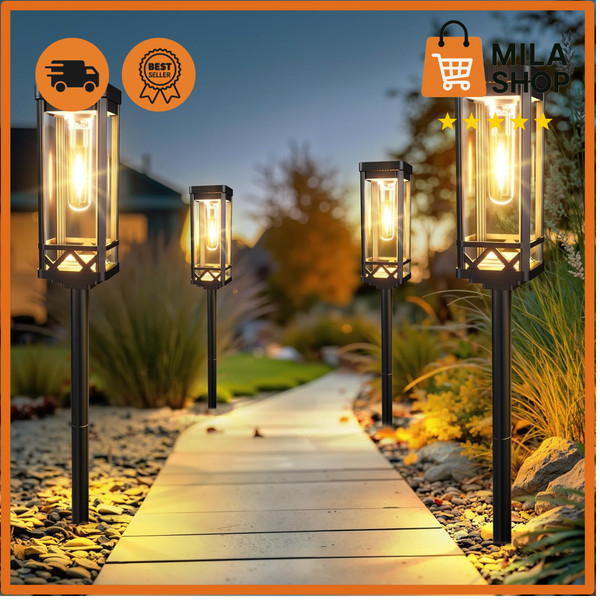Groß Solarlampen AußEn Garten 6 StüCk Superhell Solarleuchten 1000Mah Batterie-image