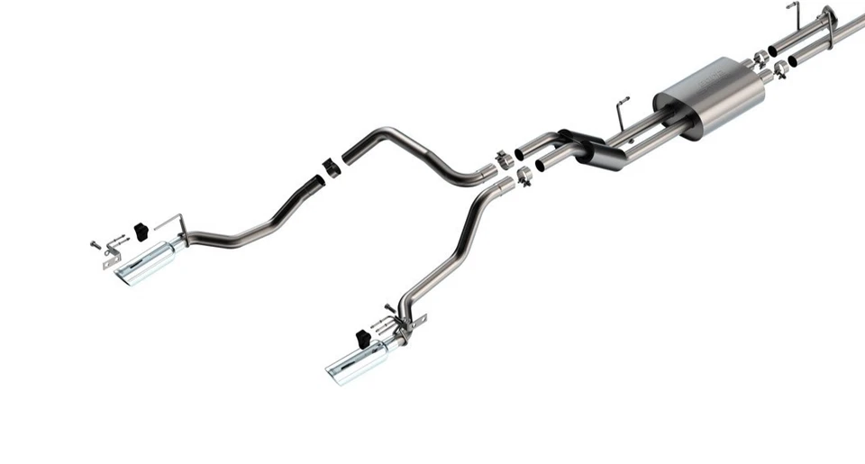 Borla S-TYPE Cat Back Fit 2009-2013 Toyota Tundra 4.6L 5.7L Exhaust 4" SS Tips - Image 2 of 2