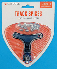 SofSole Track Spikes 1/8" Pyramid steel  14 Spikes  Wrench Included NEW