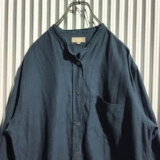 Margaret Howell Linen Navy Long Shirt Tunic Classic Style Used