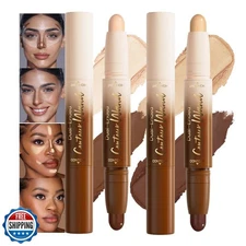 IATMOMOD 2Pcs Contour Stick Dual Ended Face Body Makeup Waterproof no Transfe